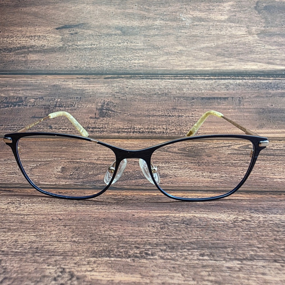 Ted Baker London B239 NAV Eyeglasses Navy Gold Cat Eye Frames 51-16-135